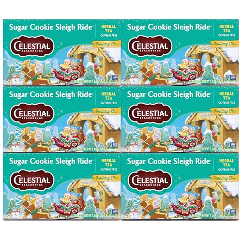 Image of Celestial Seasonings Herbal Tea, Sugar Cookie Sleigh Ride, 18 Count (Pack of 6)