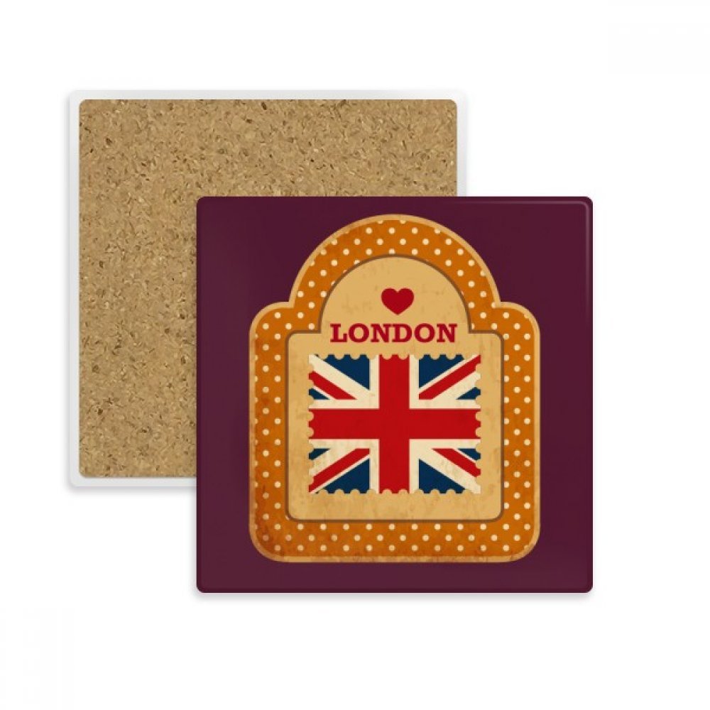 Pierre Absorbent Coaster Tasse au design London Stamp et finition soignée