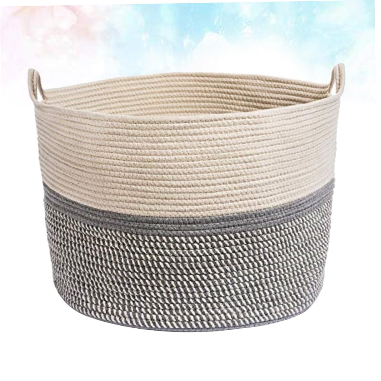 Woven Storage Basket for Laundry and Sundry Items with Handles Versatile Organizer for Toys Clothes and More