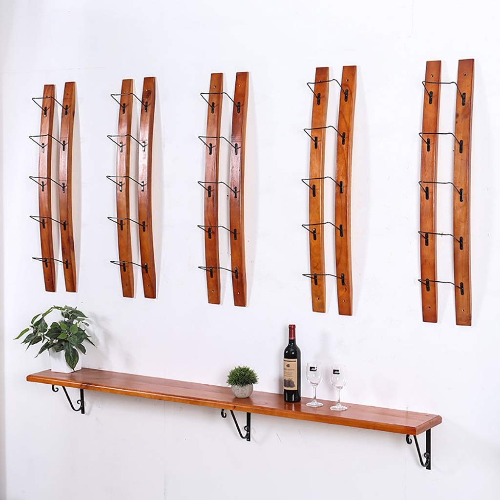 B4Life, Portabottiglie da parete in legno, ideale per 12 bottiglie di
