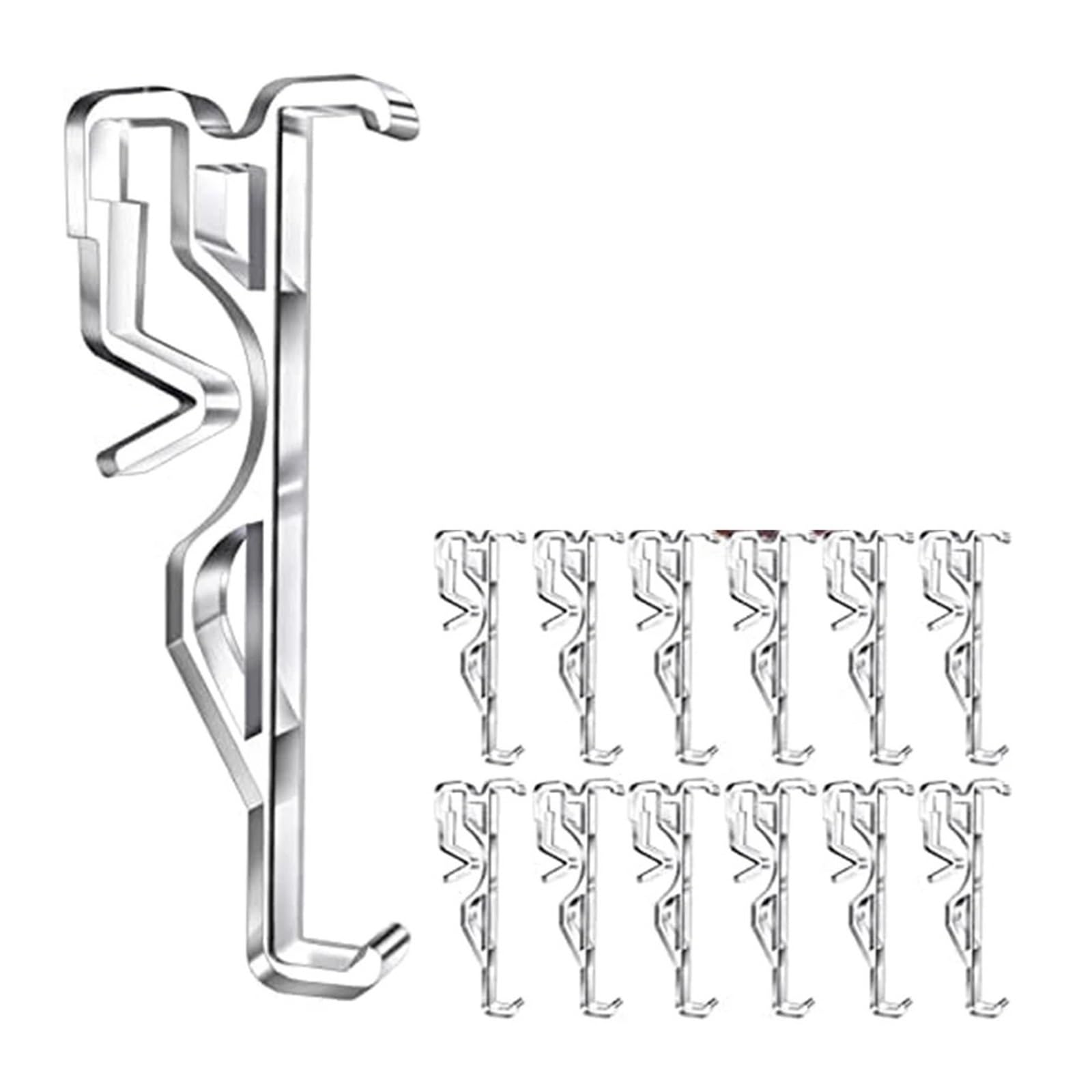 12 Pcs Valance Clips, Clear Plastic for Blinds, Hidden Window Blind for Horizontal For Door