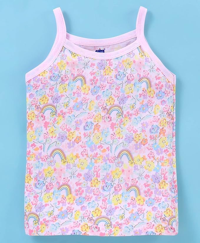 Image of KIKE New Born Baby Pure Cotton Printed Regular Fit Sando Innerwear Baniyan Kids Vest Infants Sleeveless Undershirts for Cute Boys Girls 0-24 Months (Pack of 6)