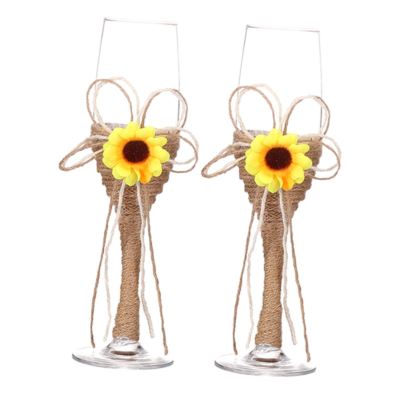 ULTECHNOVO Verres à Vin Tournesol Pour Fête De Mariage Verre à Et Gobelets Pour Mariage Et Fête