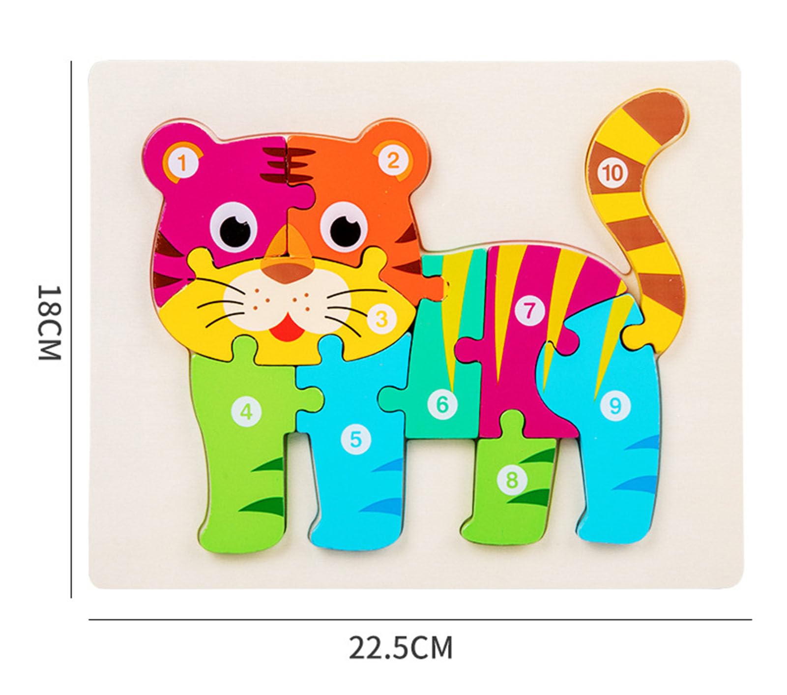Set de Rompecabezas 3D de Animales, Juguete Educativo para el Desarrollo Cognitivo Temprano