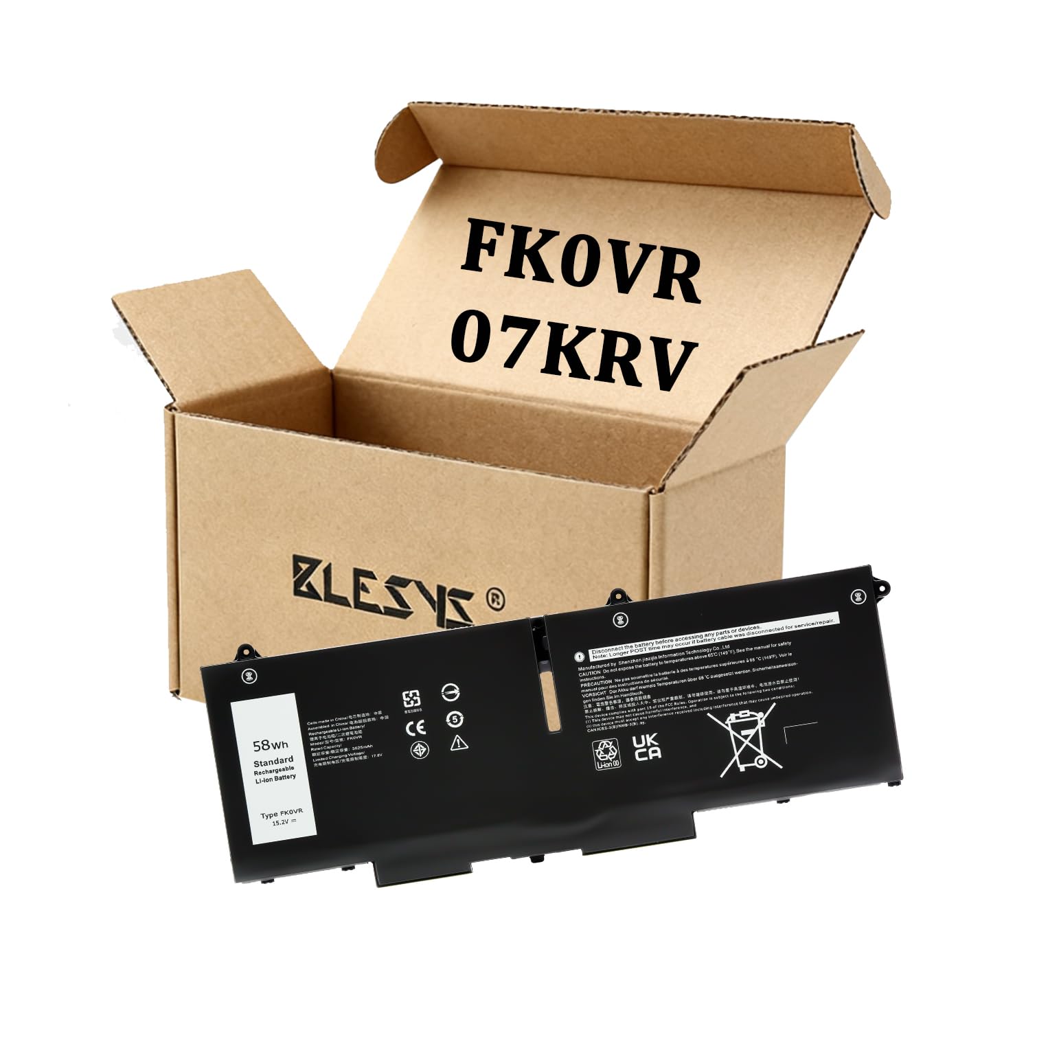 BLESYS 07KRV FK0VR Batteria per Dell Latitude 5430 5330 5530 7330 7430 7530 Precision 3570