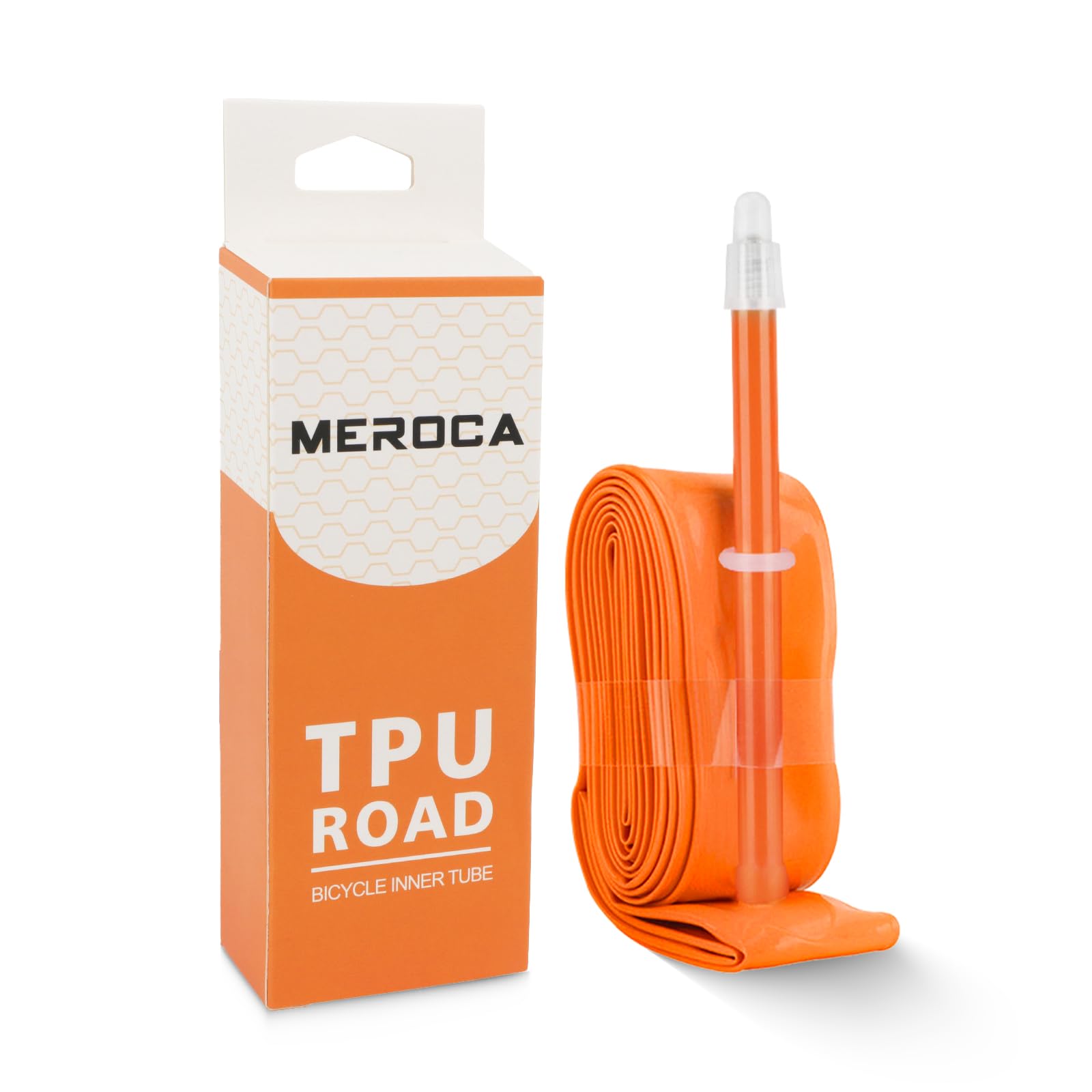 TINGSING TPU Inner Tube 700C, Compatible with 700x23/25/28/30/32/35c, 80mm Presta Valve, Ultralight Road Bike Inner Tubes