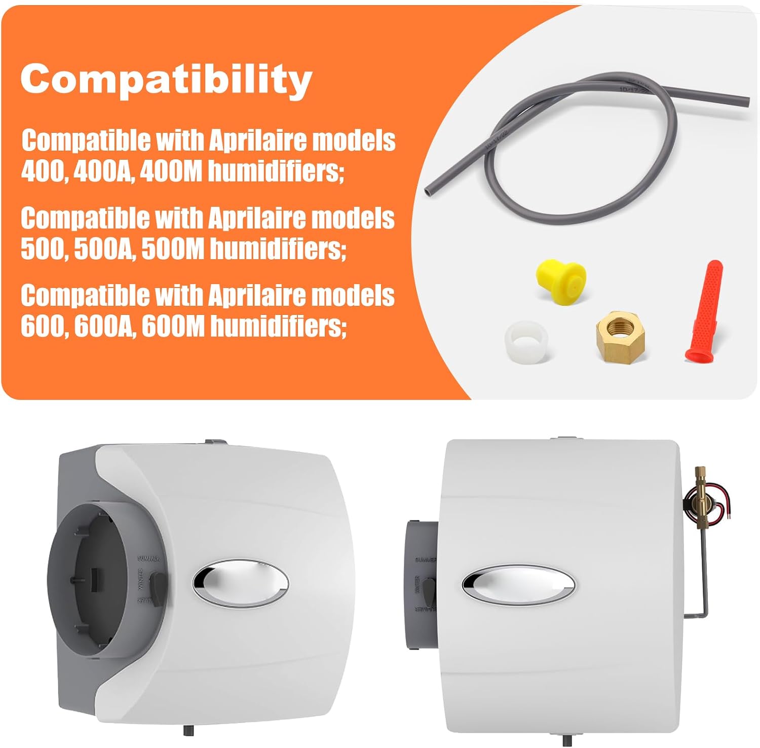 4335 Feed Tube with Sleeve Compatible with 600 Aprilaire Humidifiers 400, 400A, 400M, 500, 500A, 500M, 600, 600A 600M Humidifier Parts Accessories