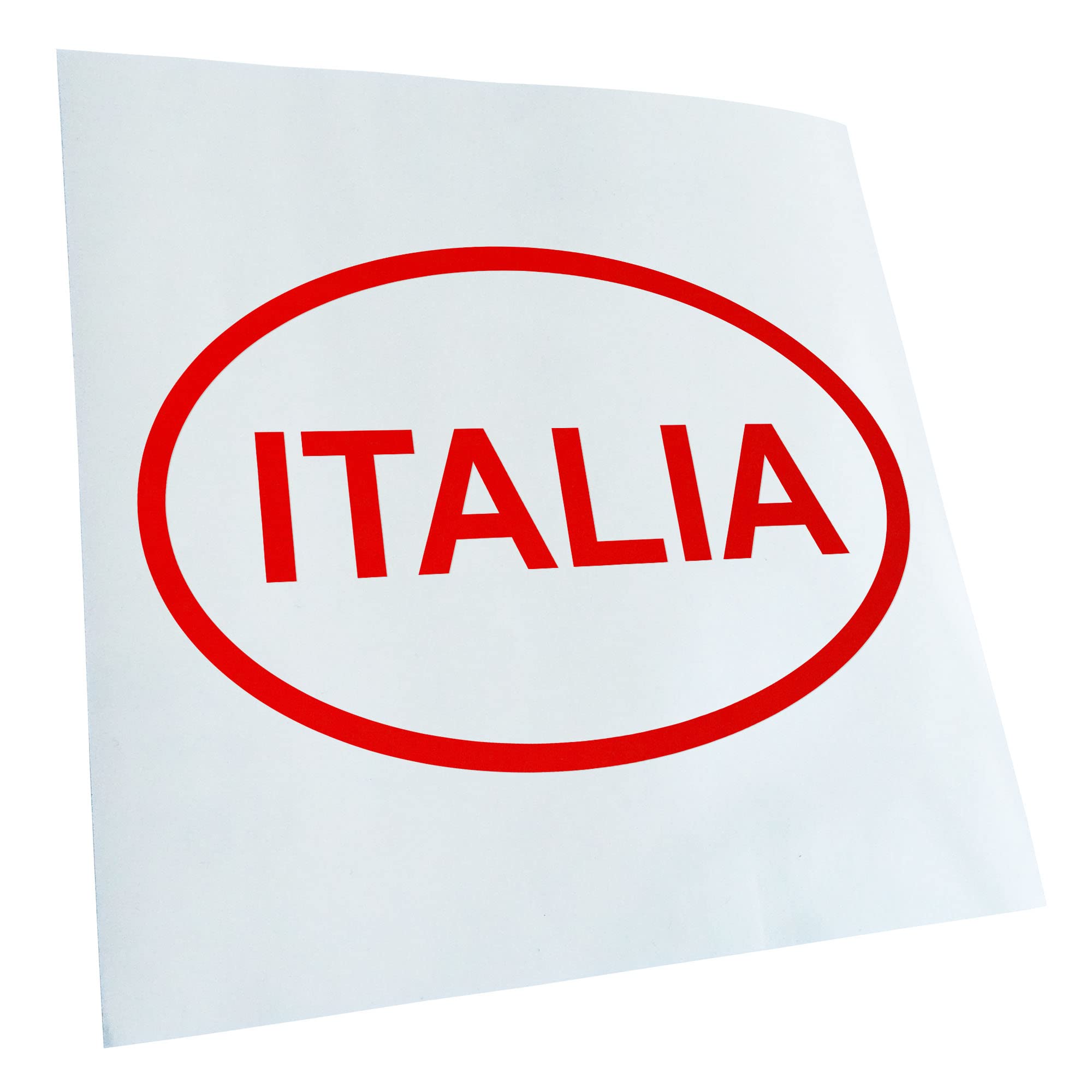 Kiwistar Red 32 - Car Sticker - Red - 50 X 33 Cm Italia - Italy - Rear Window Car Sticker Weatherproof For Car Truck Moped Truck - Sticker Exterior Self-Adhesive Tuning Accessories For Window Vehicle Window
