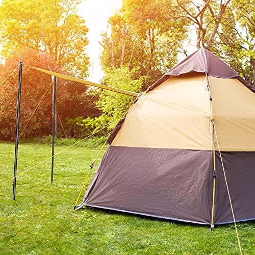 MI CASA Tent Tarp Poles Set of 2, Universal Telescopic Adjustable Aluminium Camping Awning Poles Tent Accessories for Headroom Canopy Porch Sun Shade Sail