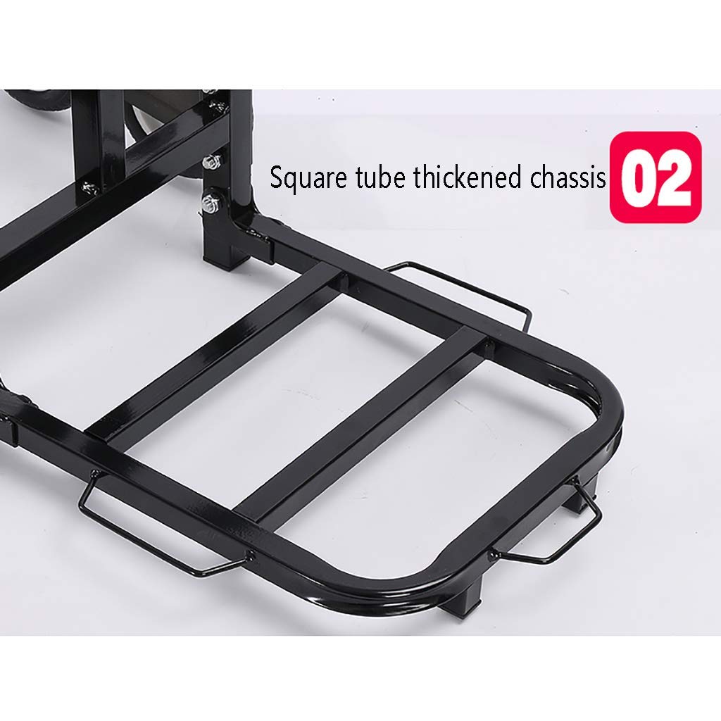 Carrito utilitario plegable resistente con ruedas de escalada, carrito de compras portátil multifunción para suministros de construcción y equipaje