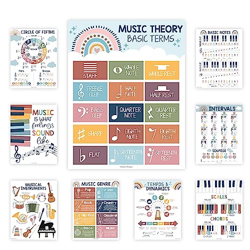 Affiches de musique bohème Hadley Designs pour salle de classe x9