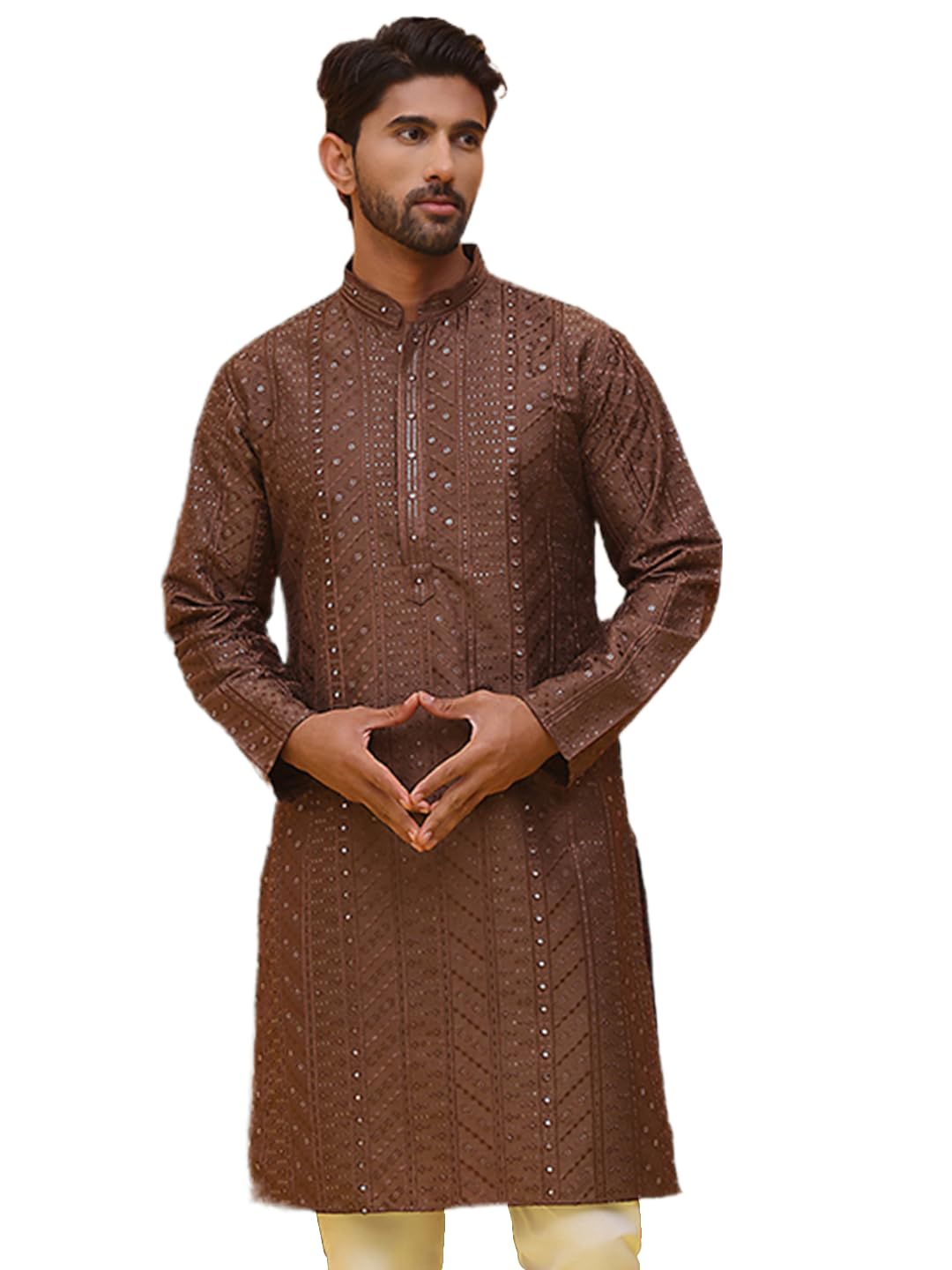 Embroidered Straight Kurtas for Men-image-22