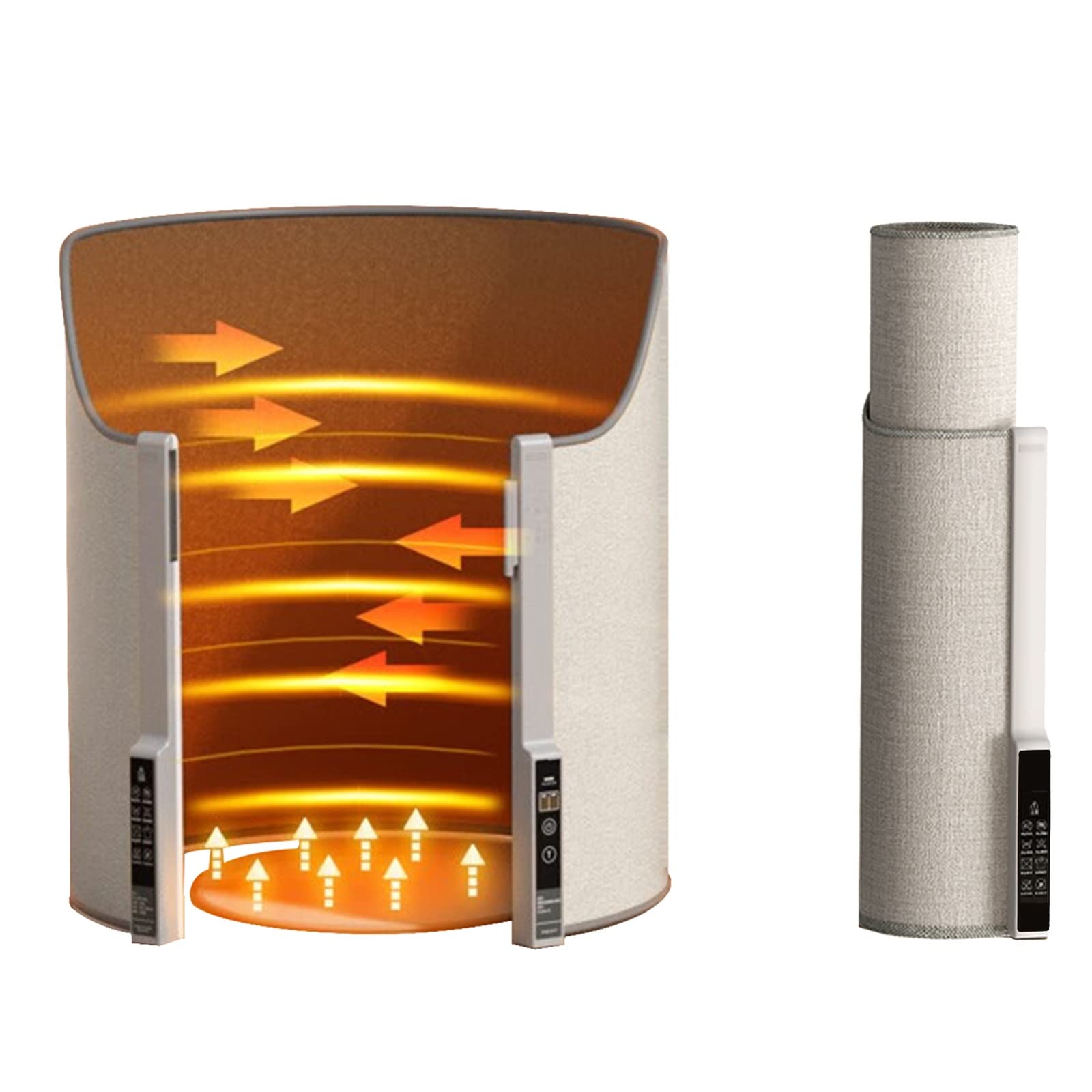 Panneau Chauffant Pliable avec Infrarouge Électriques sous Le Bureau pour les Jambes et Les Pieds, Chauffages Électriques avec Thermostat et Minuterie - pour la Maison, le Bureau, la Chambre à Coucher