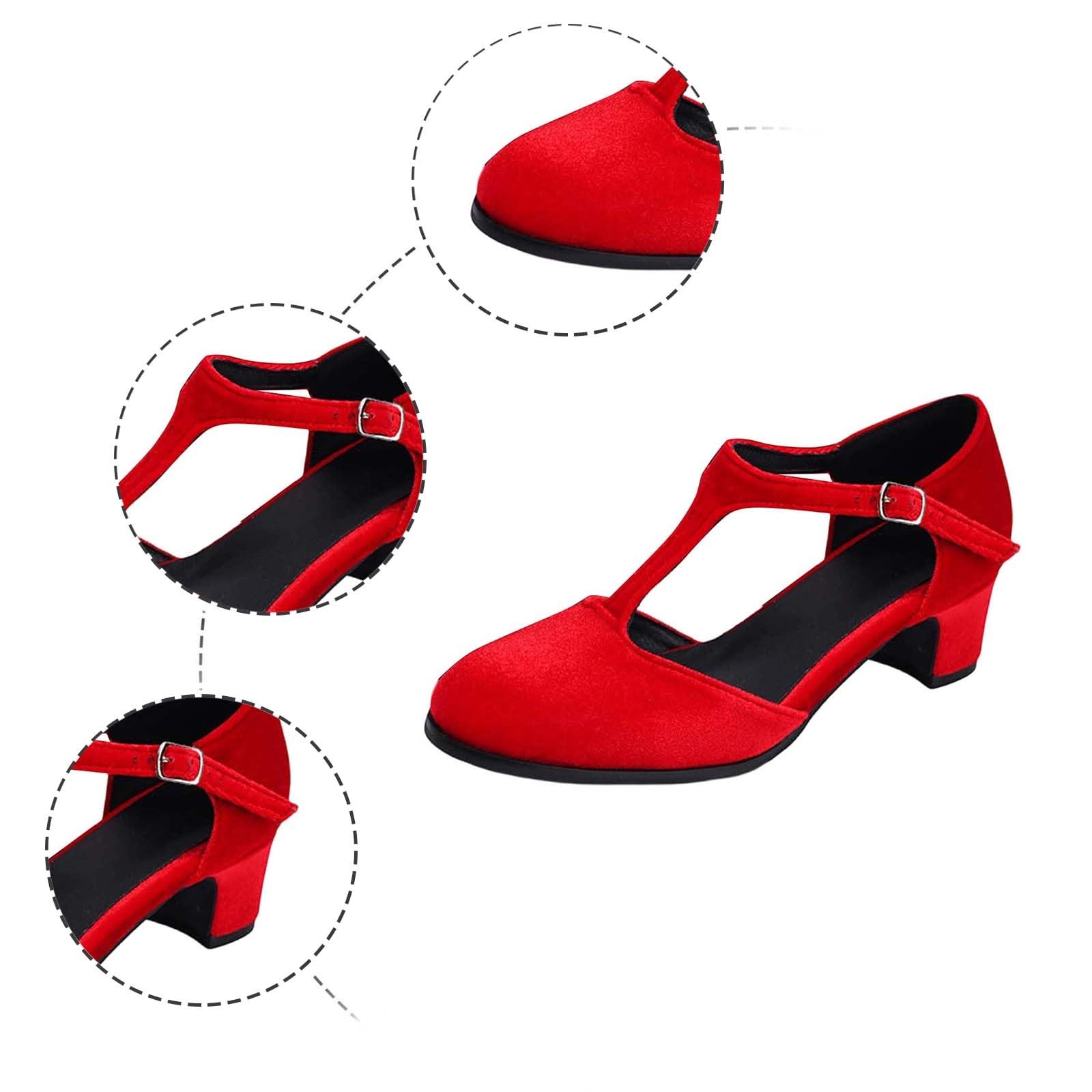 Scarpe Oktoberfest Donna Mary Jane Velluto Principessa Tacco Grosso | Scarpe Dirndl romantiche in velluto, décolleté con fibbia elegante, stile retrò bavarese per festa della birra e cerimonia