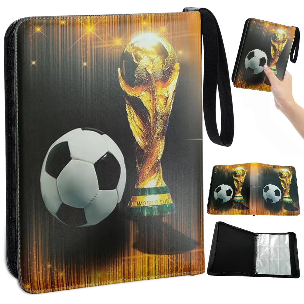 SCBOY Map voor voetbalkaarten, voetbalkaarten, albums voor verzamelkaarten, met hoezen voor 50 pagina's, capaciteit van 400 kaarten, voor het opbergen van verzamelkaarten, gezelschapsspelkaart