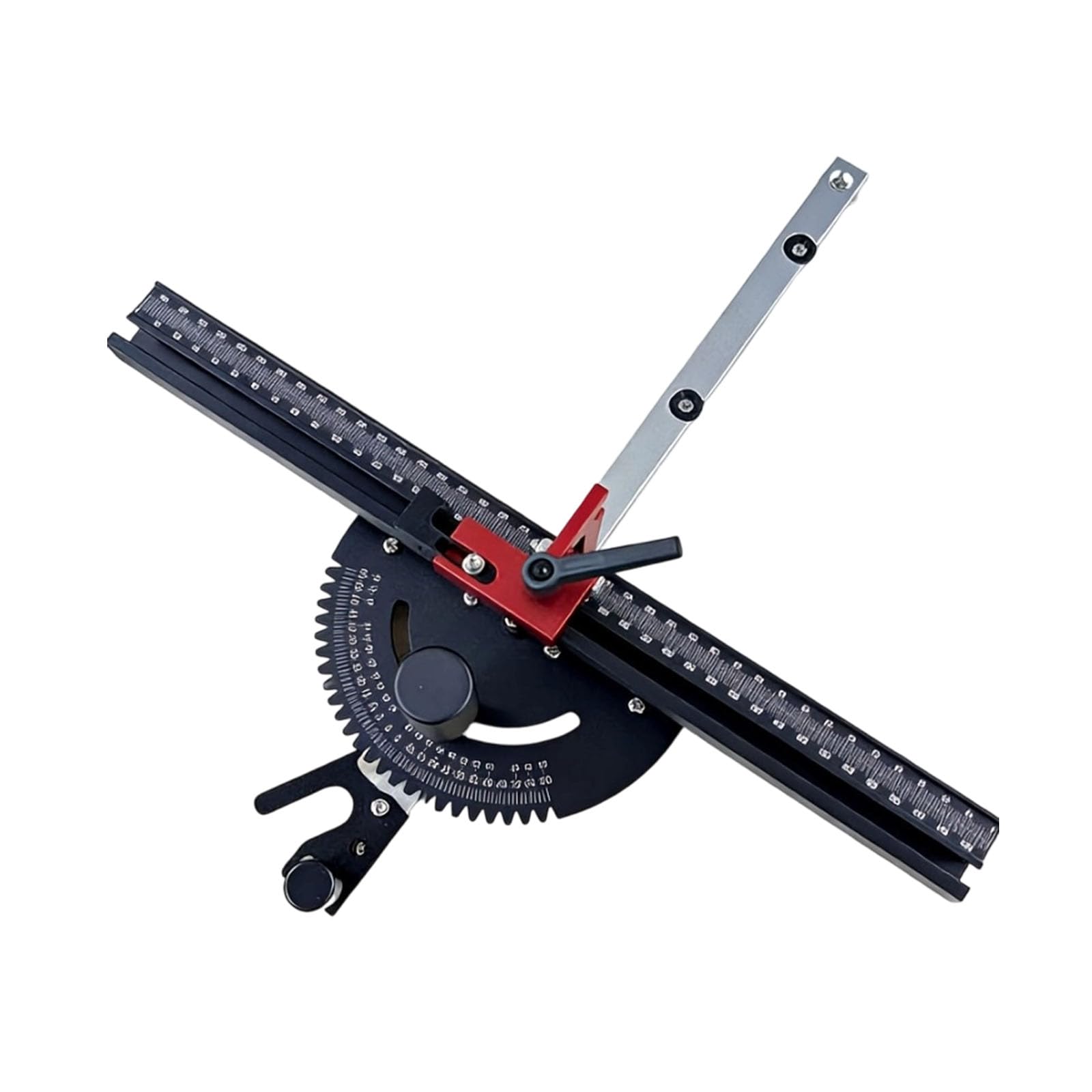Hsioluted Exact Aluminum Miter Guide With 27 Location Stops And Standard Attachment Bracket For Woodworking Heavy Duty Miter Gauge
