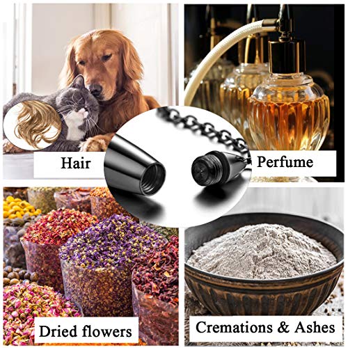Colar de urna de cremação personalizada de aço inoxidável/Banhado a ouro 18 K com pedra de aniversár