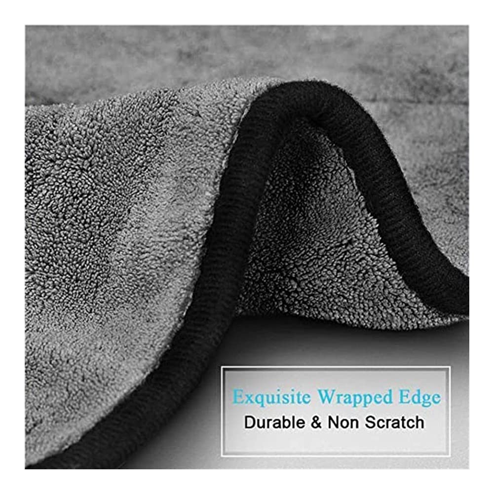 Trockentuch 100 x 40 cm, Mikrofasertücher für Autos, Auto-Trocknungswäsche, Detaillierung, Polieren, Poliertuch mit weichem, randlosem Mikrofasertuch (Farbe: 75 x 35 cm, Material: Coral Fleece) (60