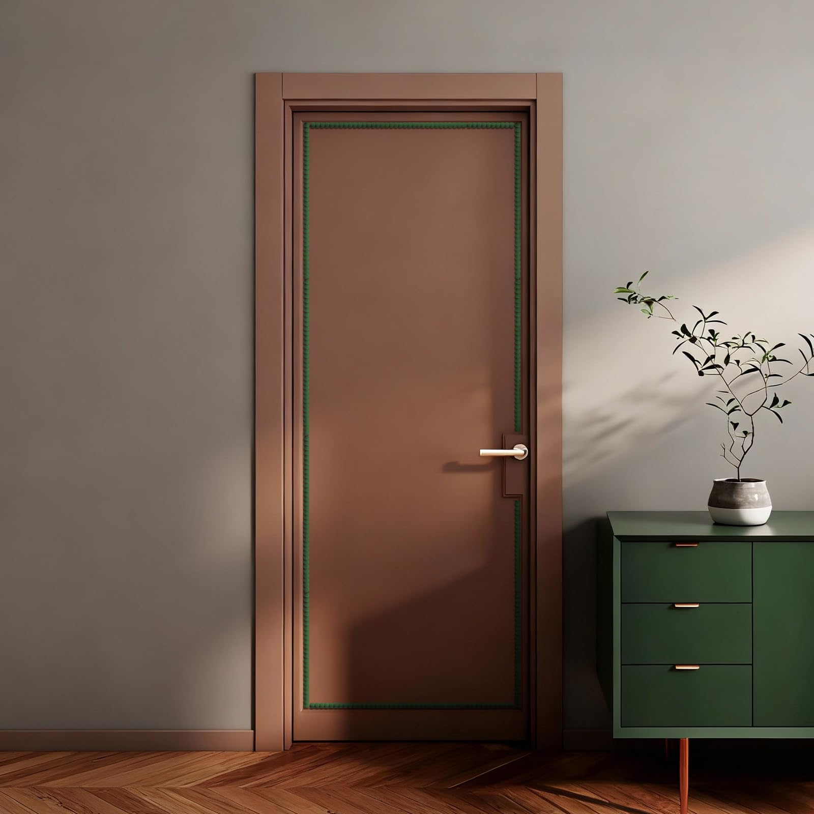 12 Piezas Molduras de Madera con Perlas, Madera de Haya sin Tratar, 40 × 1,4 × 0,7 cm, Listones Decorativos para DIY, Marcos, Pared, Muebles, Puertas y Ventanas (Pintable, Madera Natural)