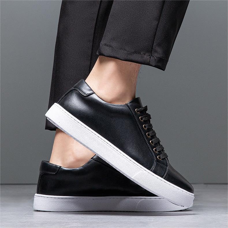Men Fashion Leather Lace-Up Flat Oxfords Sneakers Fashion Casual Shoes Dress Sneaker for Men3