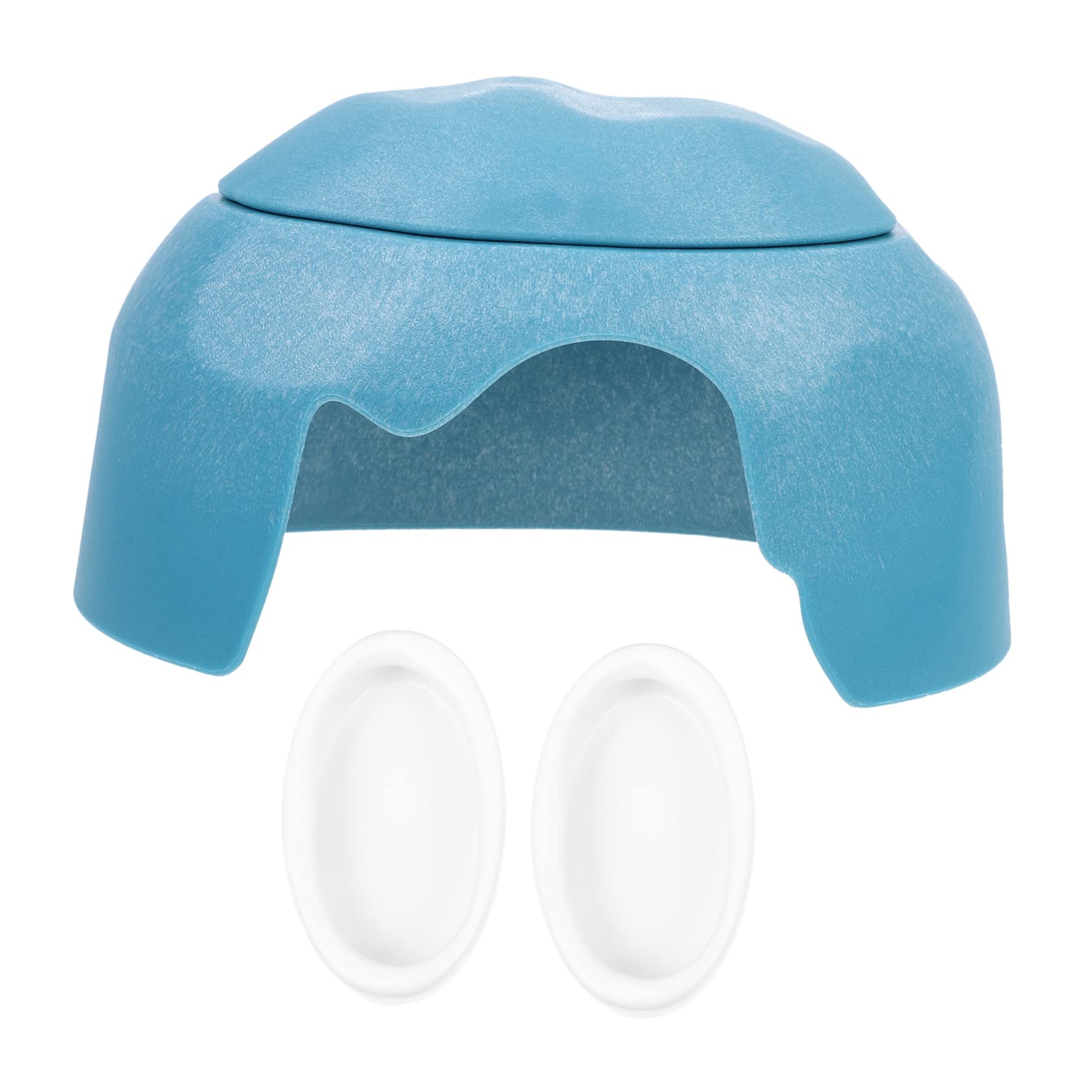 Cueva Escondite para Reptiles y Tortugas con Comederos Azul