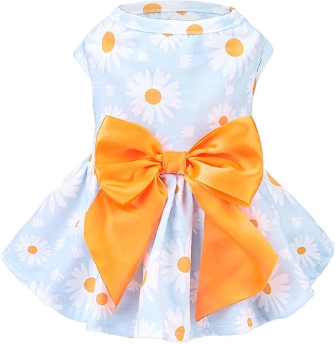 Miniatura 22 de PUPTECK Vestido de Navidad para perro, disfraz de cachorro, ropa para perros pequeños con falda de lazo, pijama Rojo (Navidad)