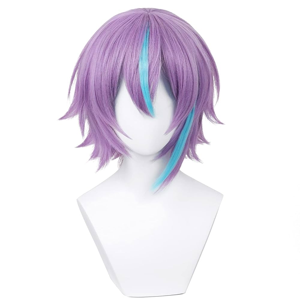 Rui◎ Amazon.com: Short Purple Rui Cosplay Wig Costume Male Unisex