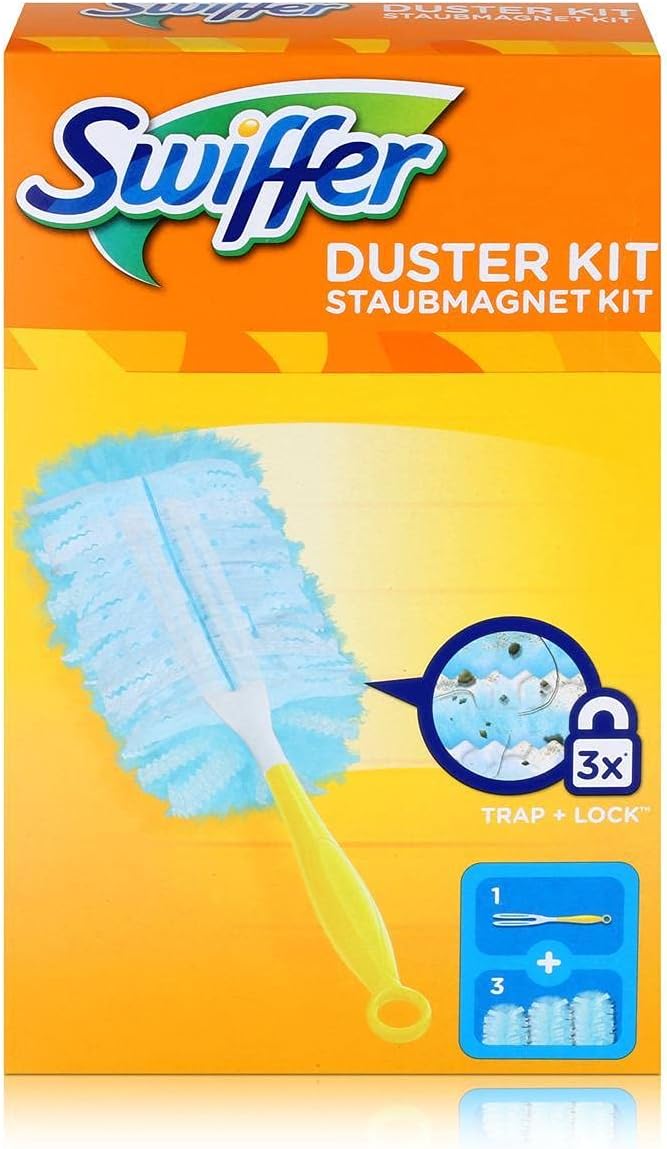 Swiffer dust Cleaner Set, 1 Handle and 3 Replacement Pads (Pack of 1x1 Piece)