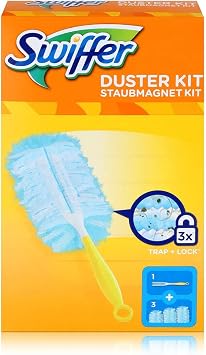 Swiffer Microfibre dust Cleaner Set, 1 Handle and 3 Replacement Pads Pack of 1x1 Piece