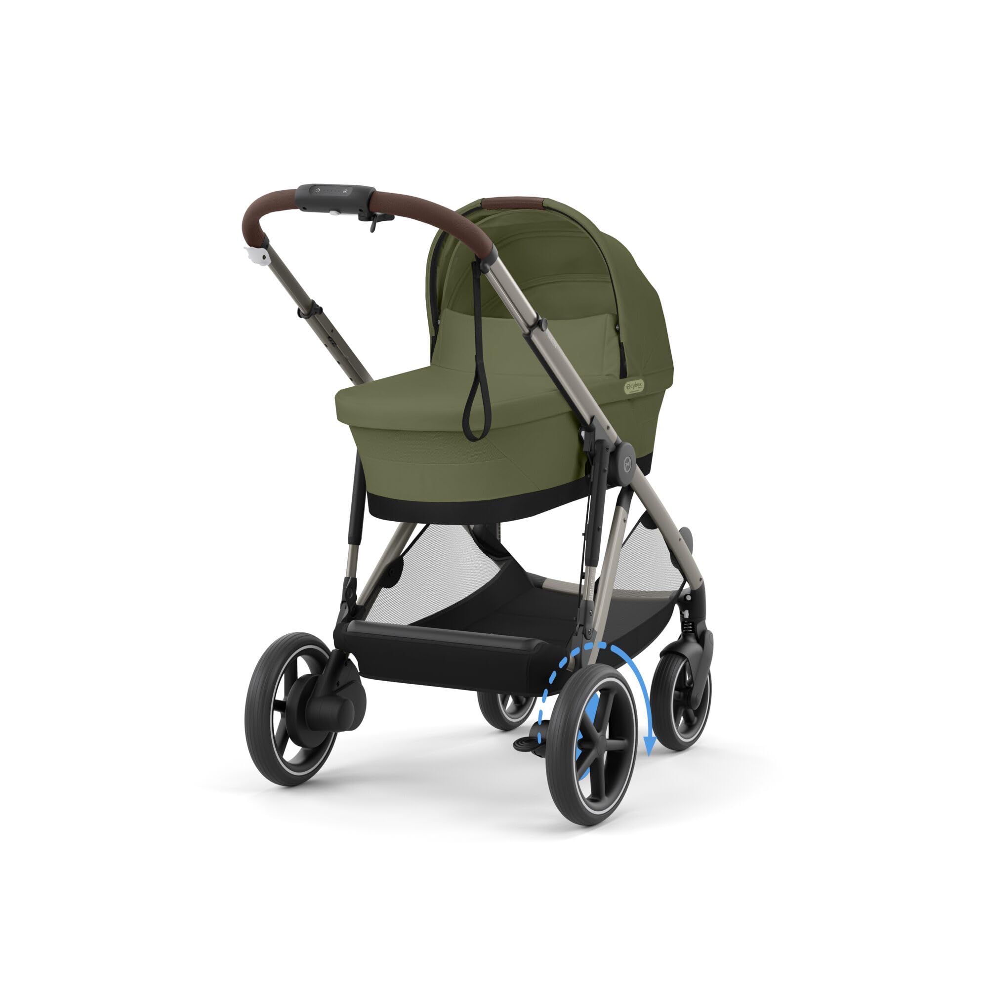 CYBEX Poussette Gold e-GAZELLE S tout-en-1 propulsion électrique 22 kg vert mousse