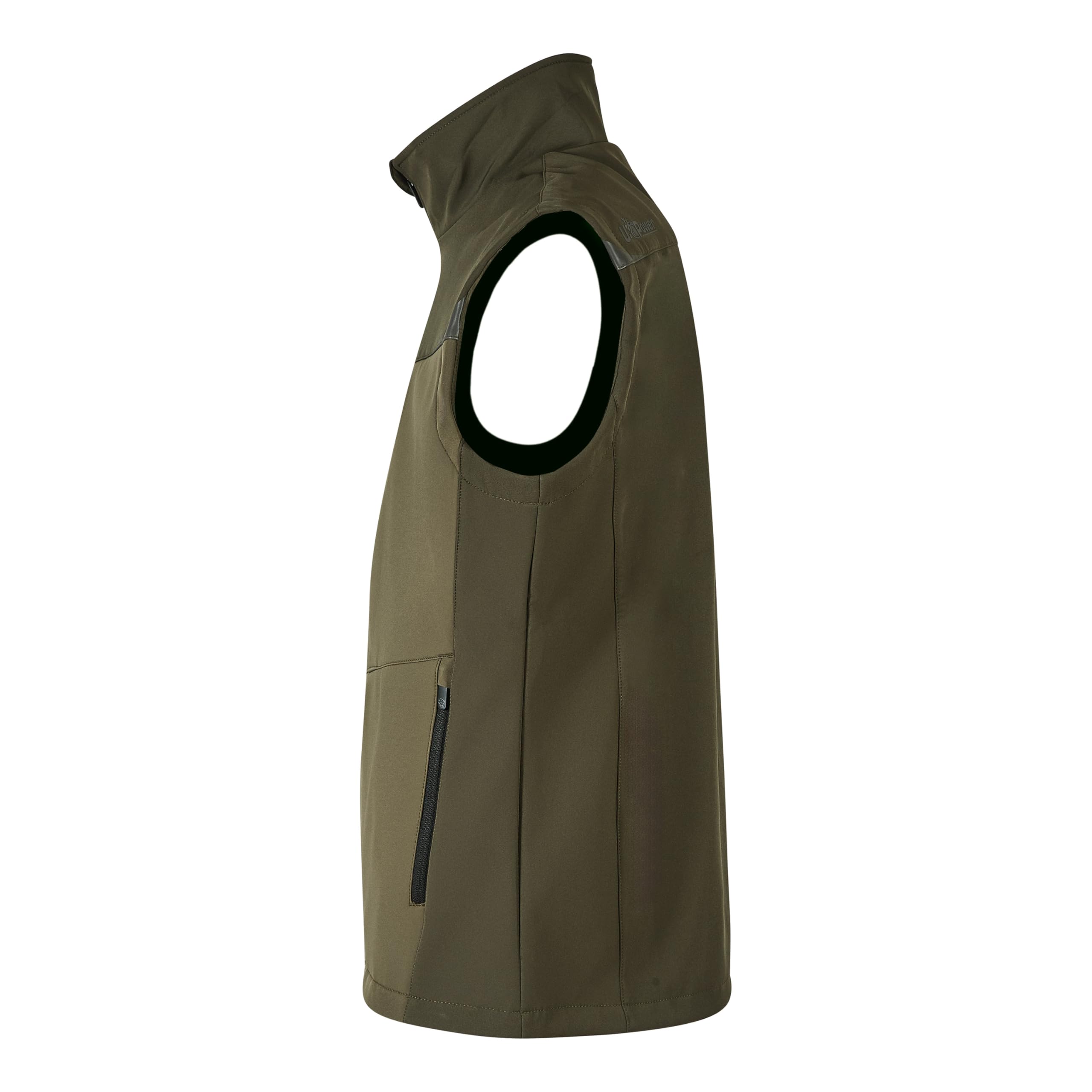 U POWER Gilet Da Lavoro Brio, Softshell con Micro-Fleece Interno In Grafene, 96% Poliestere 4% Elastane Chaleco de Trabajo Interior, Verde Oscuro, L para Hombre