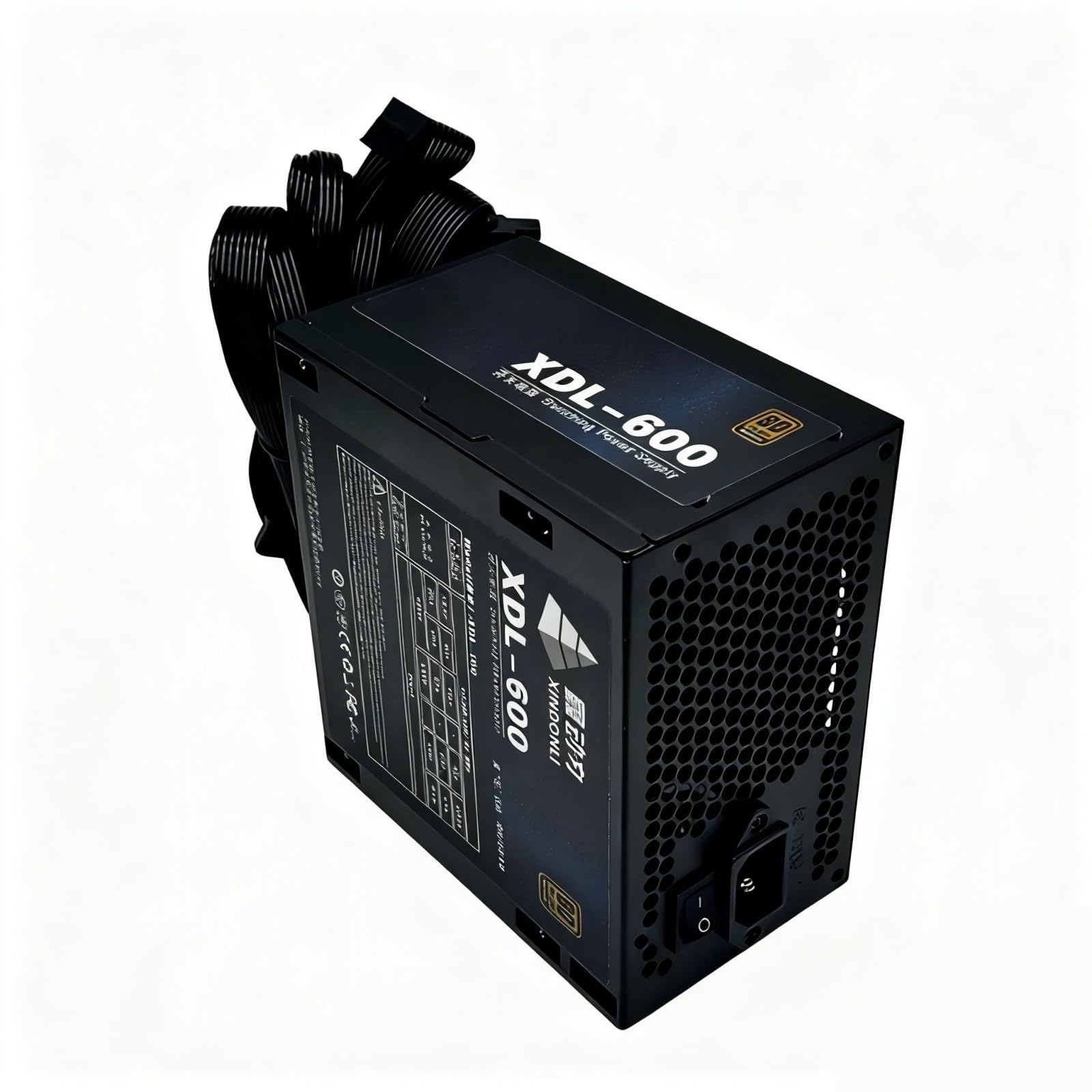 Computer Desktop 600W Alimentatore Ventilatore Silenzioso 24Pin Gaming Power Supply Accessori per la Grafica Multi Doppio Gpu Computer