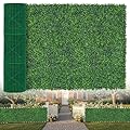 Artificial Boxwood Roll,48x120 in(40 sqft) UV-Anti Faux Ivy Grass Wall Backdrop for Balcony Privacy, Fake Grennery Wall Decor for Garden, Patio, Backyard