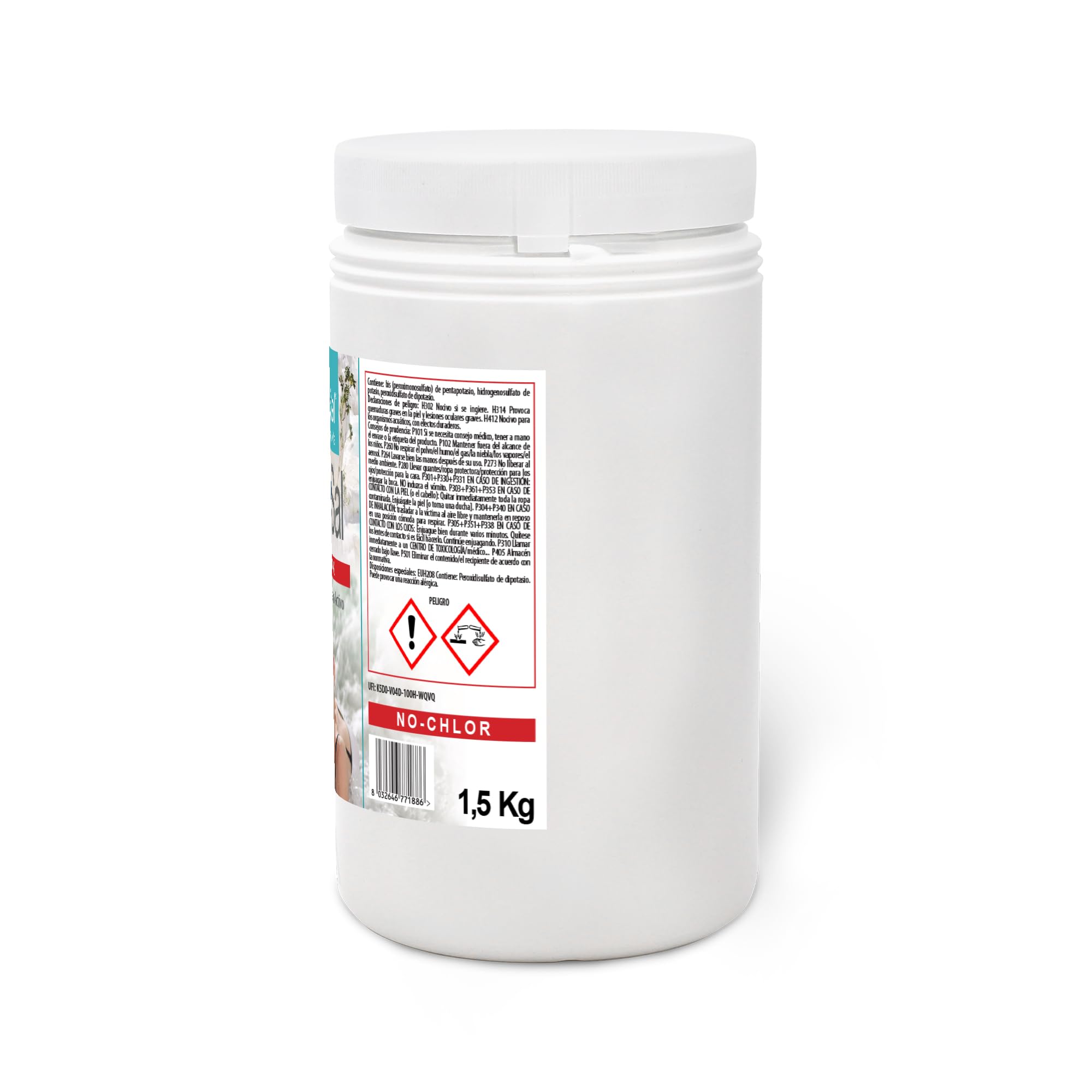 DisySal Shock, Ossigeno Granulare per Trattamento d'Urto - 1,5KG | Ideale per Piscina e Spa Idromassaggio di Tutte le Marche