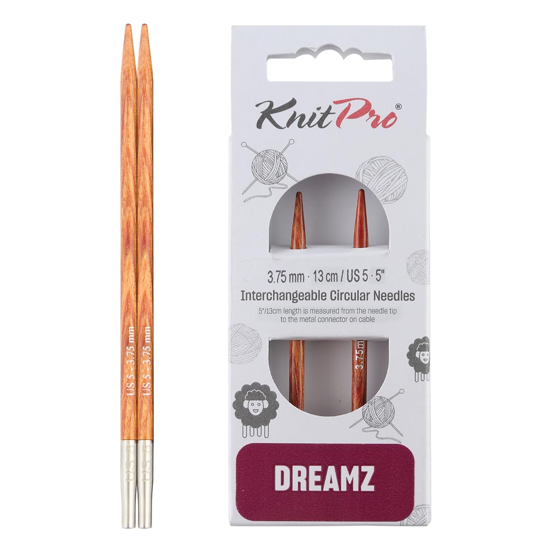 KnitPro Dreamz Interchangeable Circular Needles 5" (13cm) | Size 3.75mm