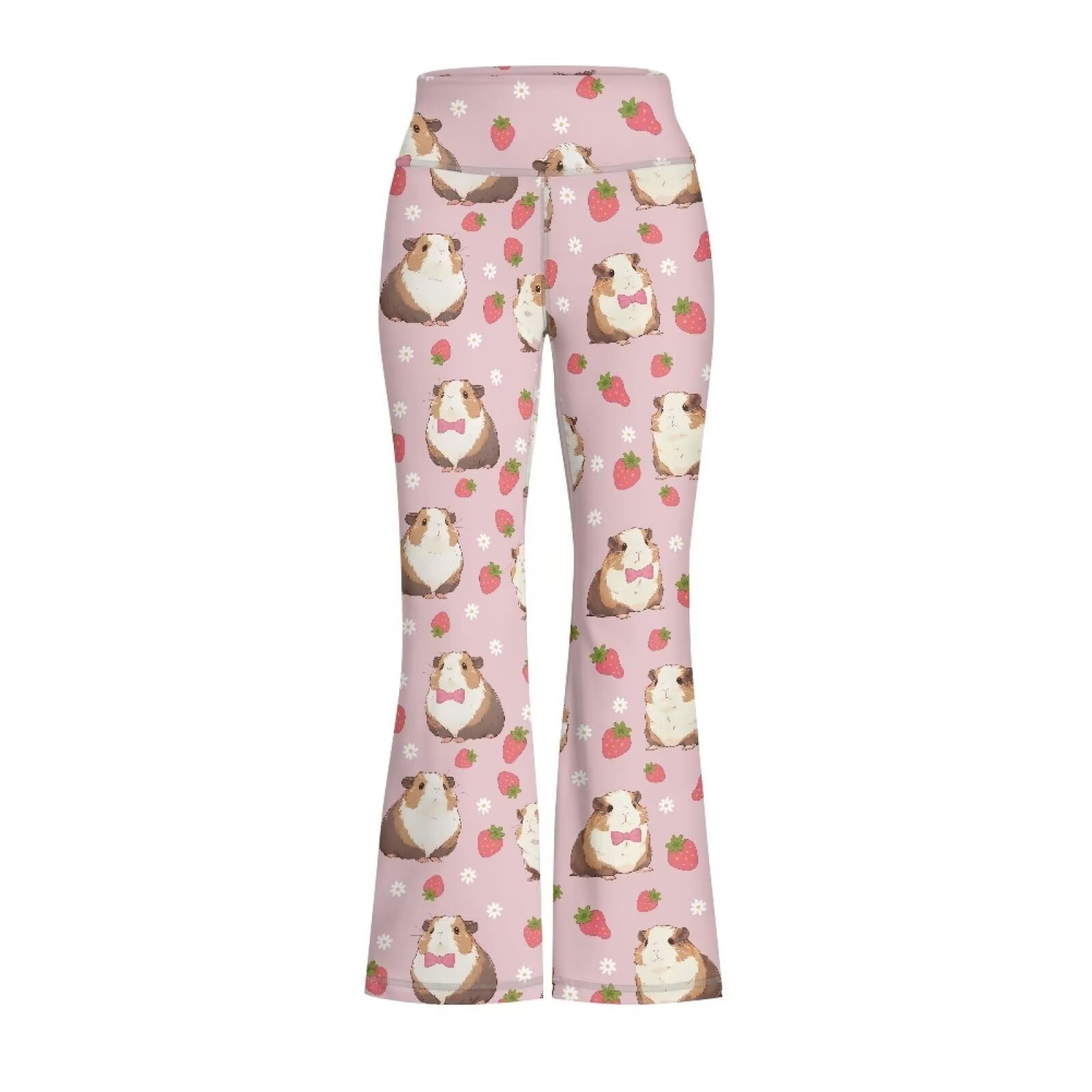 YEXIATODO Cute Dutch Pig Yoga Pants for Girls Pink Leggings Size 9-10 Little Girls Leggings Kids Basic Full Length Pants Bell Bottoms Flare Pants Ensuring Your Child's Comfort in Various Activities