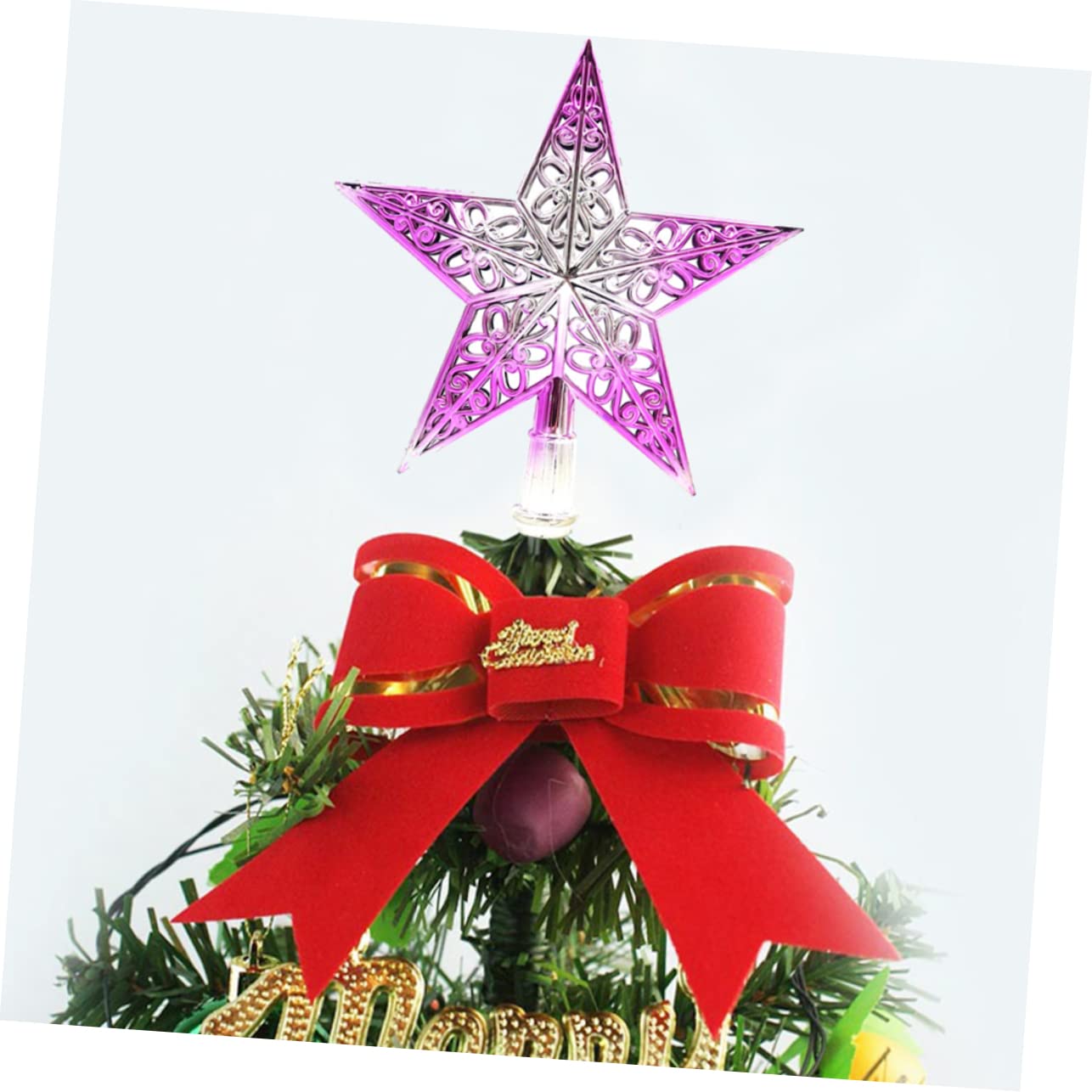 ABOOFAN 9stücke Teiliges Weihnachtsbaum Sternspitze Glitzernde Christbaumspitze Aus Hochwertigem Dekoration Für Festliche Anlässe Farbverlauf Bruchsicher