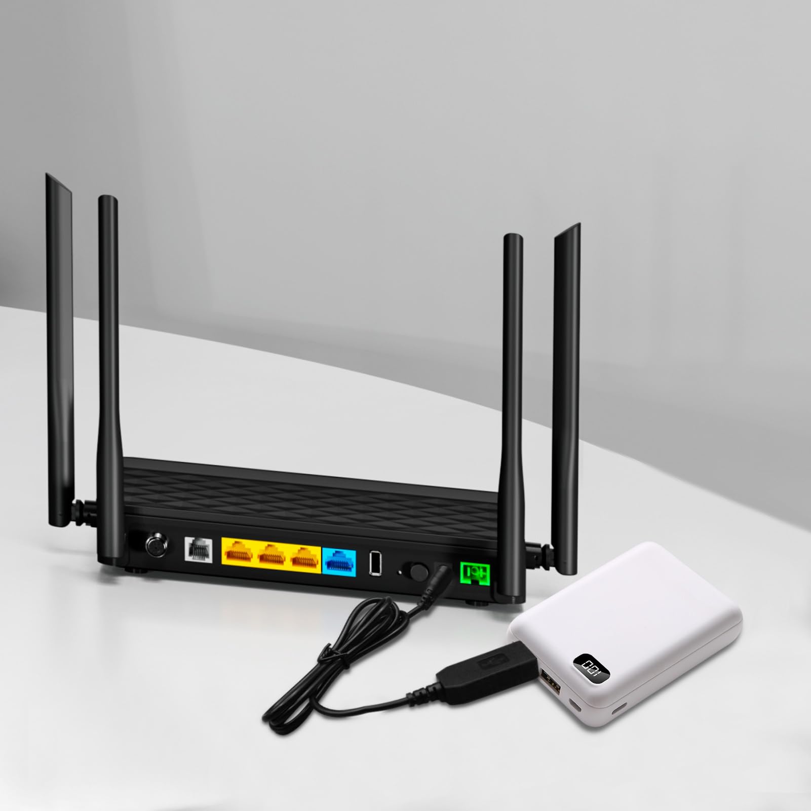 Générique Adattatore USB a CC, cavo da 5 V a 9 V/12 V, tensione spinta corda, jack connettore, soluzione portatile per fan, tavolo lampada, pianoforte, elettronica, dispositivi domestici