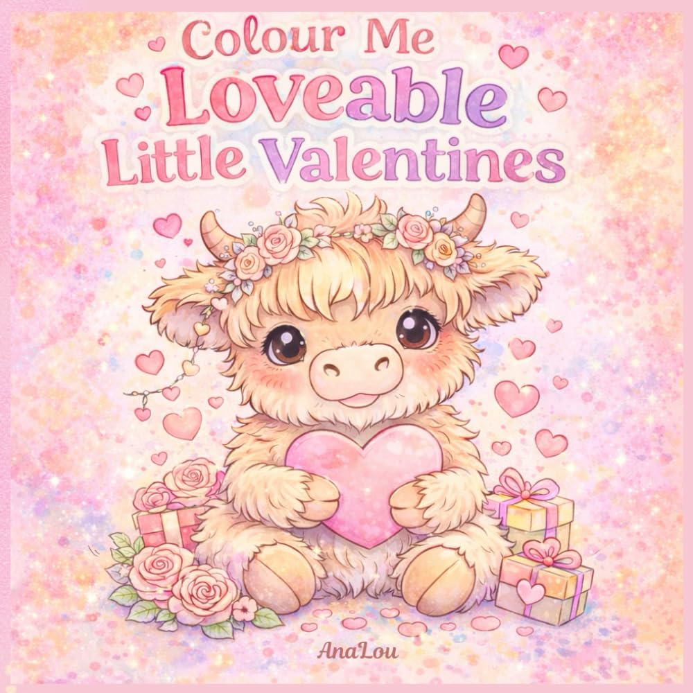 Colour Me Loveable Little Valentines: A Cozy Valentine's Day Colouring Book Featuring Adorable Characters, Sweet Moments, and Relaxing Creative Joy