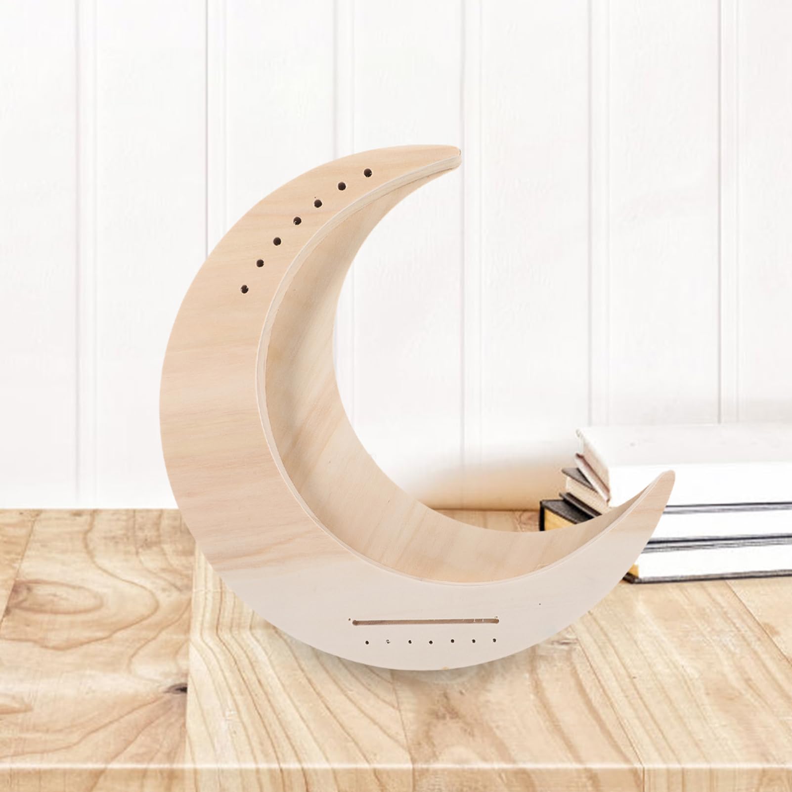 COSMEVIVI 7 String Moon Shaped Lyre Harp String Instrument Portable Design for present for Music Lovers DIY Friendly Unfinished Surface