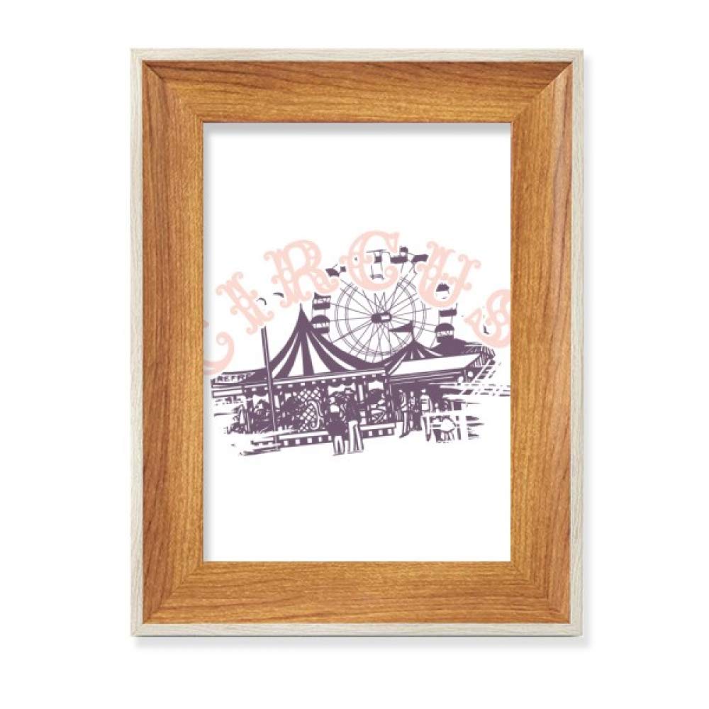 Cadre de photo en bois de bureau : affichage tableau art peinture multi
