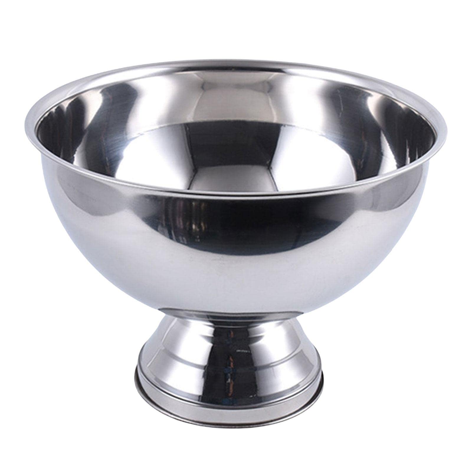 Cubitera de acero inoxidable para champán, para pequeñas reuniones, bodas, fiestas, pícnic, actividades al aire libre (plateado)