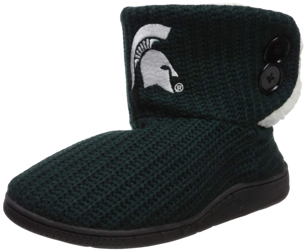 FOCO NCAA Michigan State Spartans Womens Knit 2 Button BootKnit 2 Button Boot, Team Color, XL / 13-14