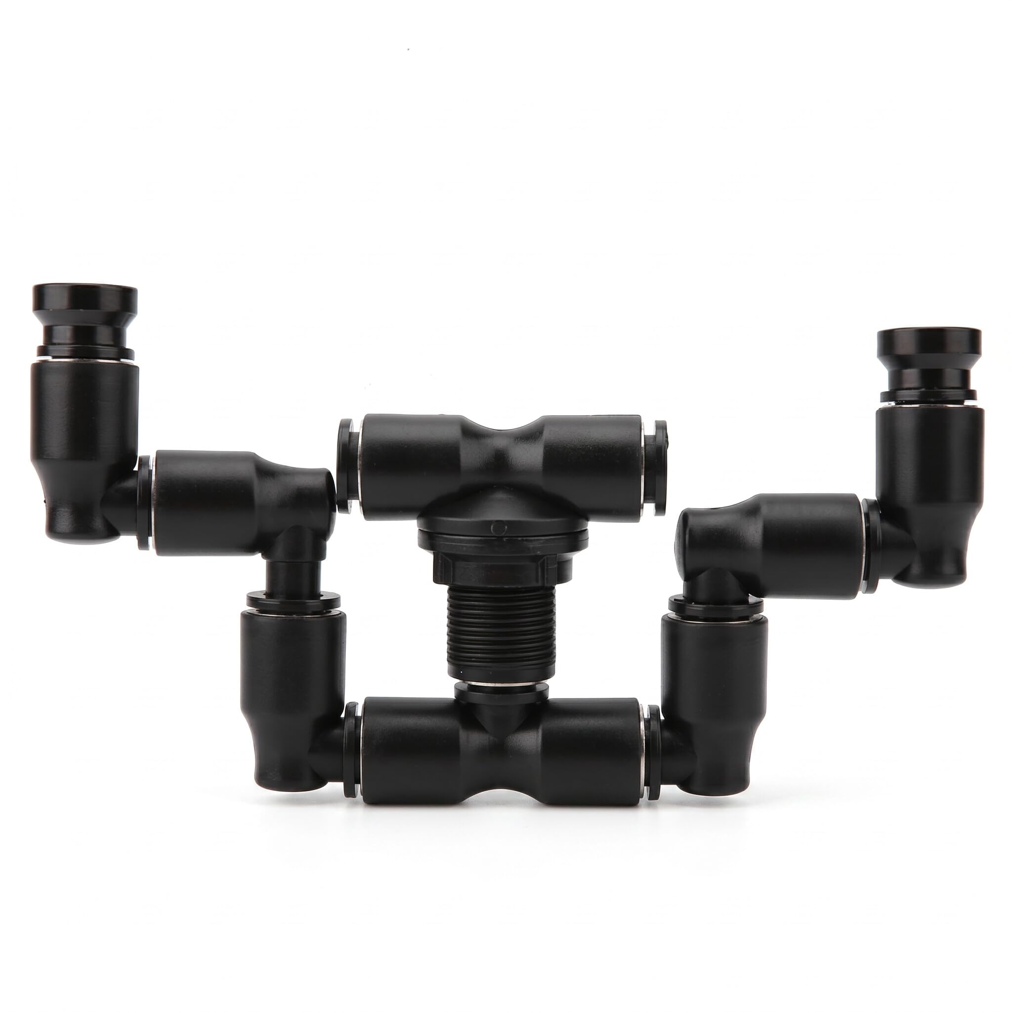 Bone Design Nebel Sprinkler, 360 verstellbare Düsen Reptile Nebel Sprinkler Aquarium System Connect 1/4 '' Tub Pet Kühlsystem für Rainforest Tank, schwarz