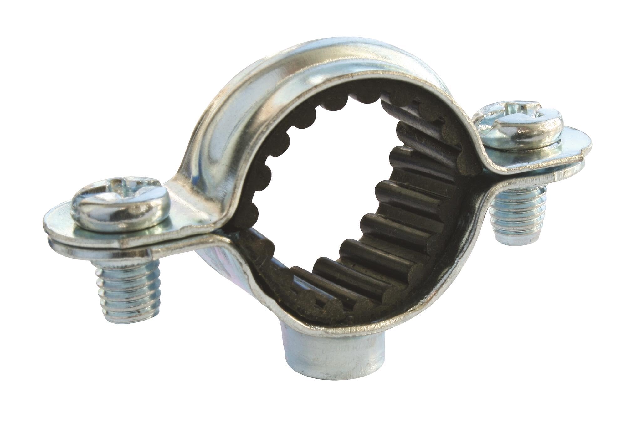 SOMATHERM FOR YOU, Collier de fixation isophonique en acier nickelé pour tube Ø20 mm - Sachet de 5 pièces - Réduit la transmission des bruits et absorbe les vibrations