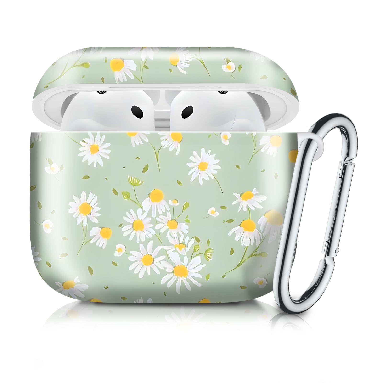 Case Compatible with AirPod 4th Generation 2024,Shockproof Protective Case Cover with Keychain for Women Men,Wireless Accessorie Charging Cases for