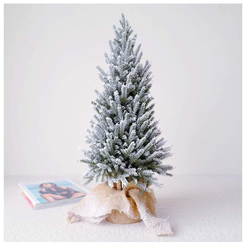Amazon Co Jp J クリスマスツリー モールウィンドウ装飾家のための人工的なクリスマスツリー雪のモミのデスクトップの飾りクリスマスデコレーション Size 60cm ホーム キッチン