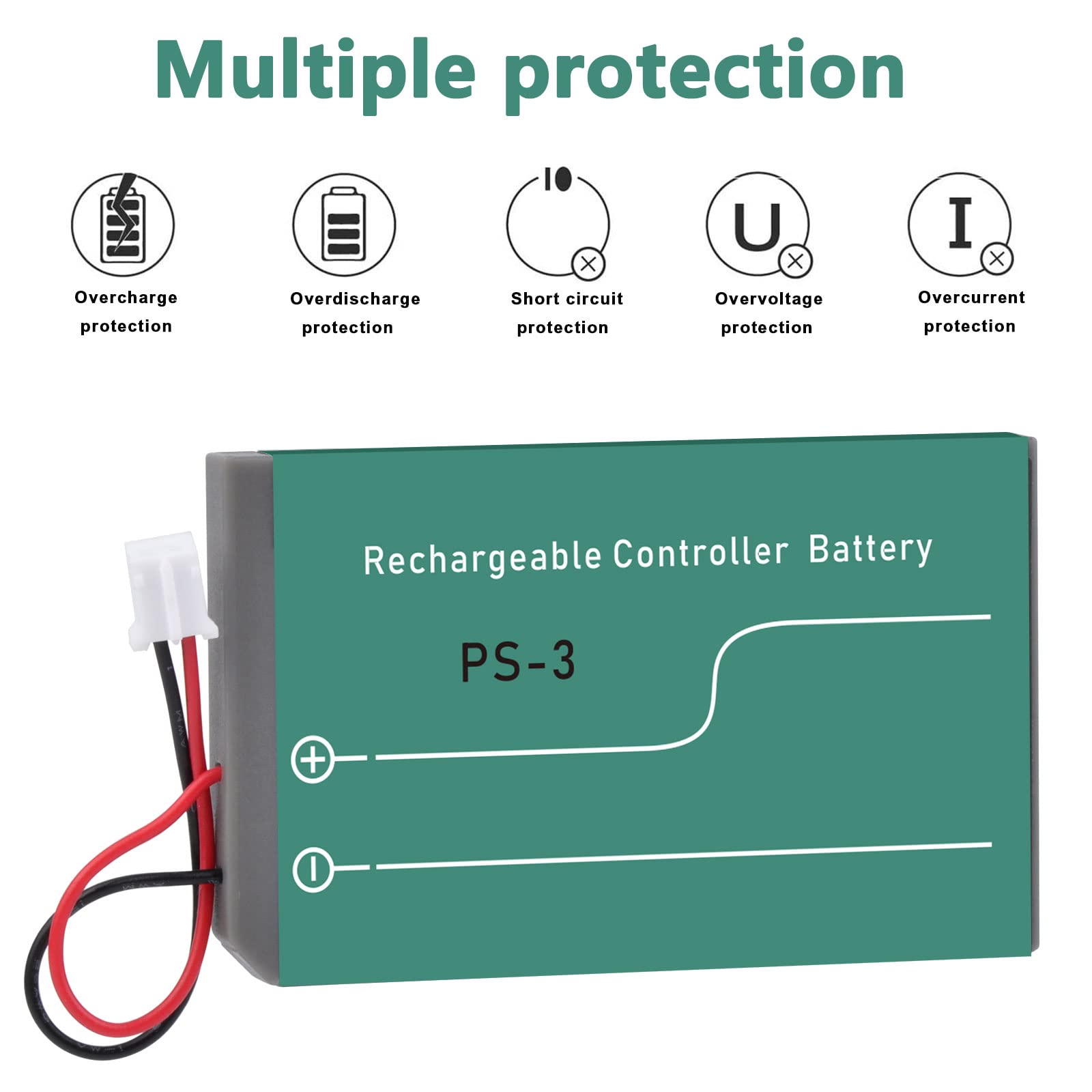 Batteria PS3 Controller Batteria PS3 di ricambio per PS3 2 X 1860 mAh per Sony Playstation 3 e Dualshock 3 Wireless Controller CECHZC2E CECHZC2U con strumento di installazione
