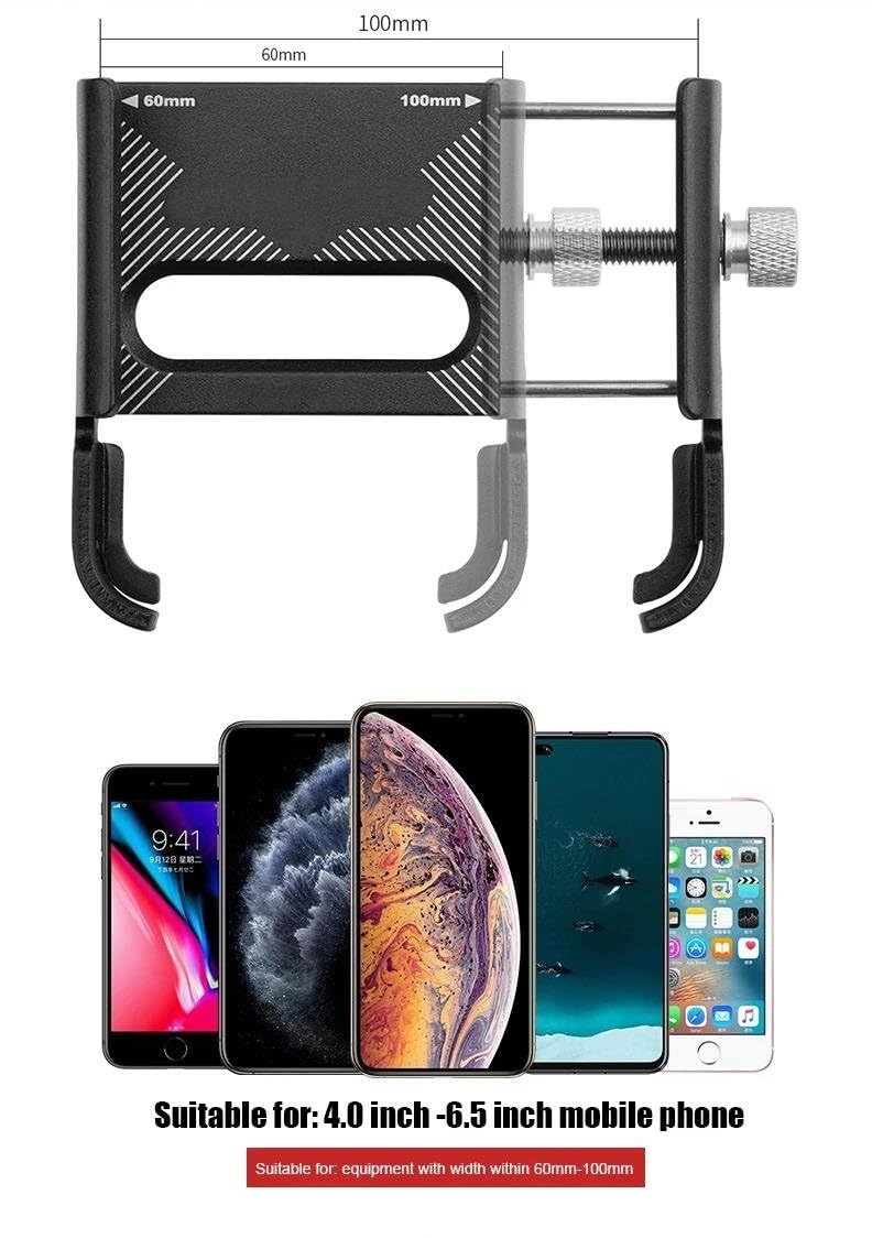 Soporte Móvil Bici Aleación De Aluminio CNC 360° Giratorio Moto Bicicleta Accesorios Ciclismo