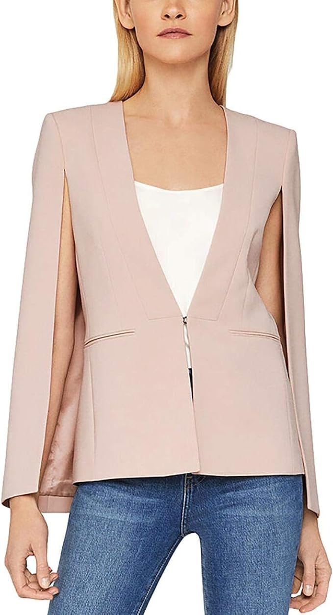 bcbg upas cape jacket white